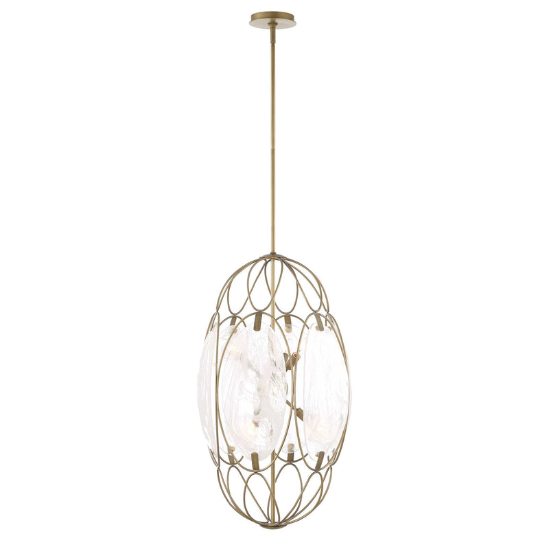 Uttermost 21641 Valencia 6 Light Glass Panel Pendant