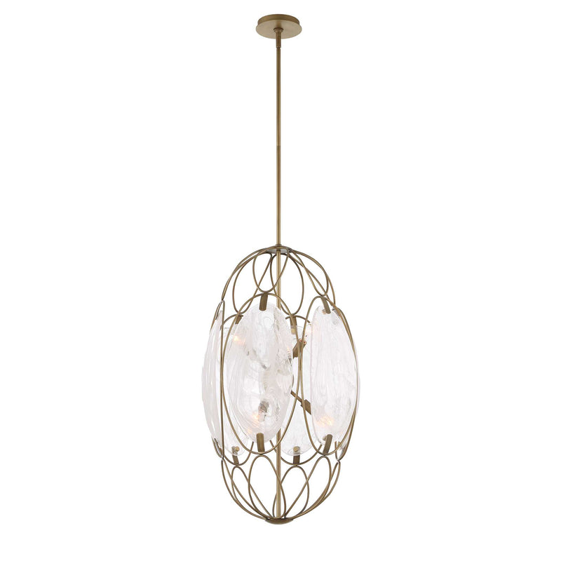 Uttermost 21641 Valencia 6 Light Glass Panel Pendant