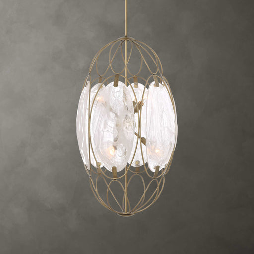 Uttermost 21641 Valencia 6 Light Glass Panel Pendant