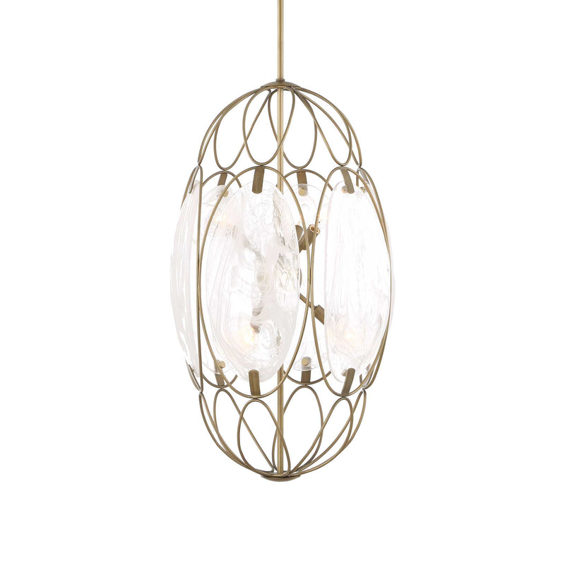 Uttermost 21641 Valencia 6 Light Glass Panel Pendant