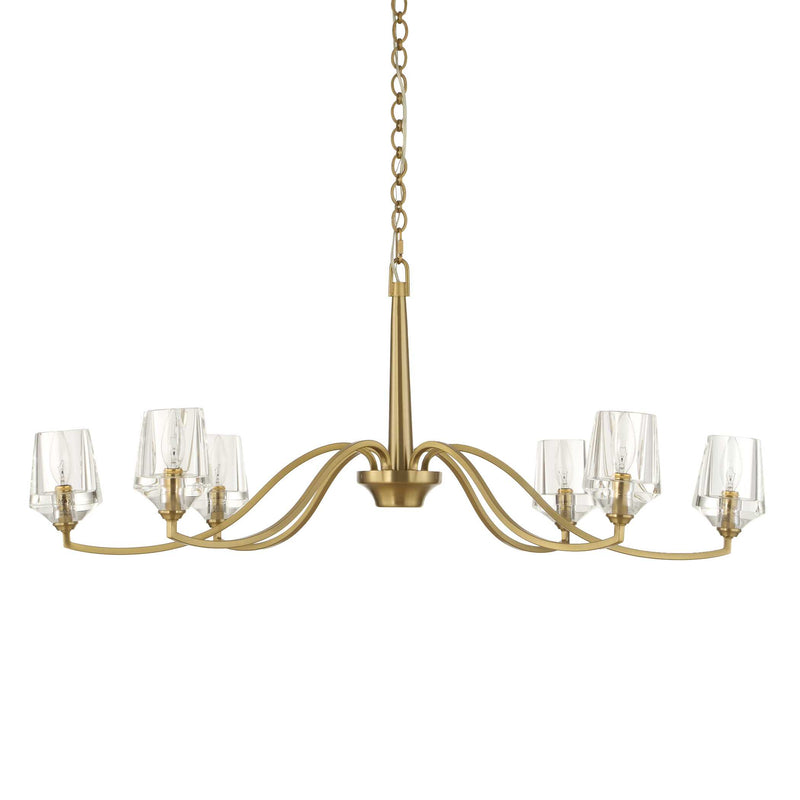 Uttermost 21404 Barcelona 6 Light Brass Chandelier