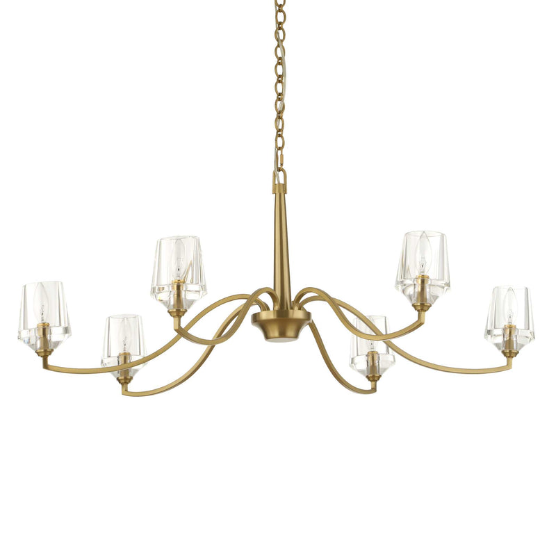 Uttermost 21404 Barcelona 6 Light Brass Chandelier