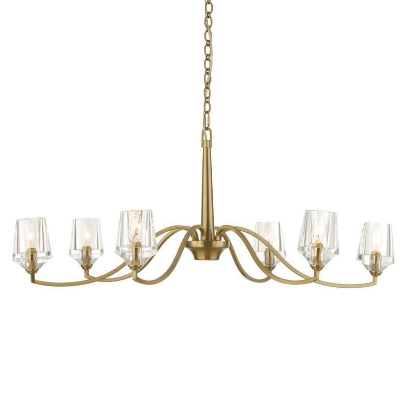 Uttermost 21404 Barcelona 6 Light Brass Chandelier