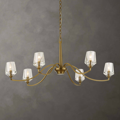 Uttermost 21404 Barcelona 6 Light Brass Chandelier