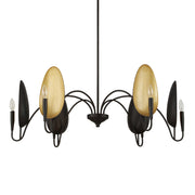 Uttermost 21405 Warwick 6 Light Matte Black Chandelier