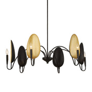 Uttermost 21405 Warwick 6 Light Matte Black Chandelier