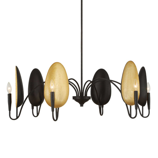 Uttermost 21405 Warwick 6 Light Matte Black Chandelier