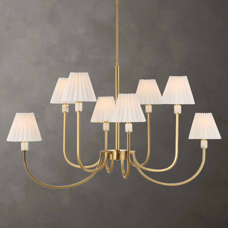 Uttermost 21406 Poppins 8 Light Brass Chandelier