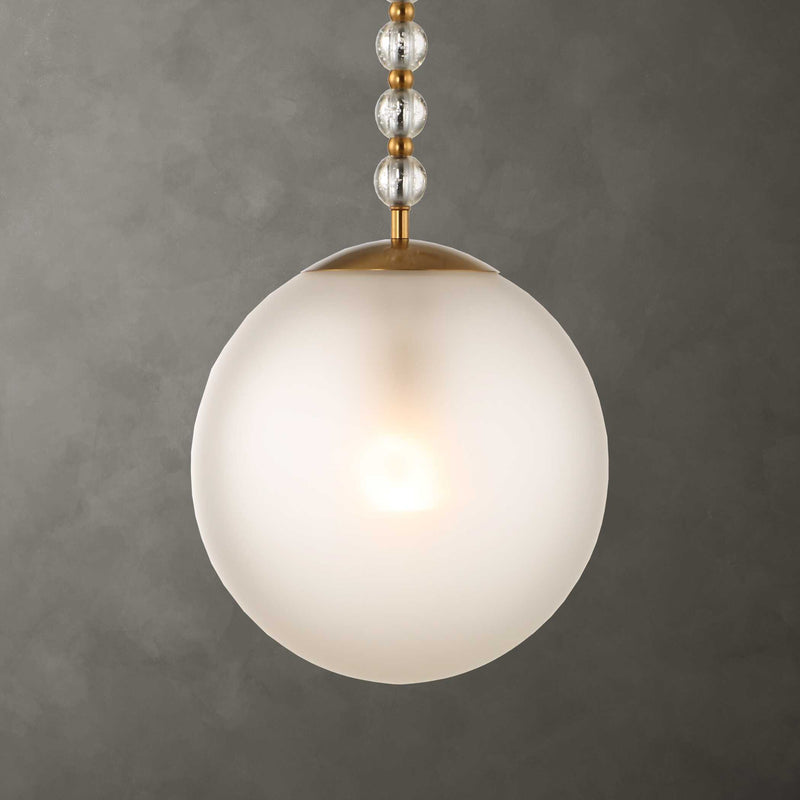 Uttermost 21643 Ripple 1 Light Frost Glass Pendant