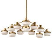 Uttermost 21408 Wedge 12 Lt LED Brass Chandelier