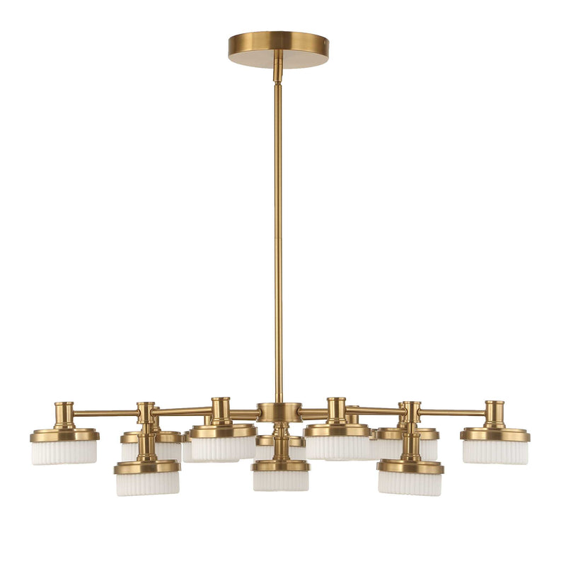 Uttermost 21408 Wedge 12 Lt LED Brass Chandelier