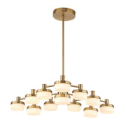 Uttermost 21408 Wedge 12 Lt LED Brass Chandelier
