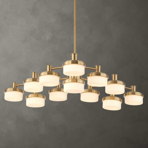 Uttermost 21408 Wedge 12 Lt LED Brass Chandelier