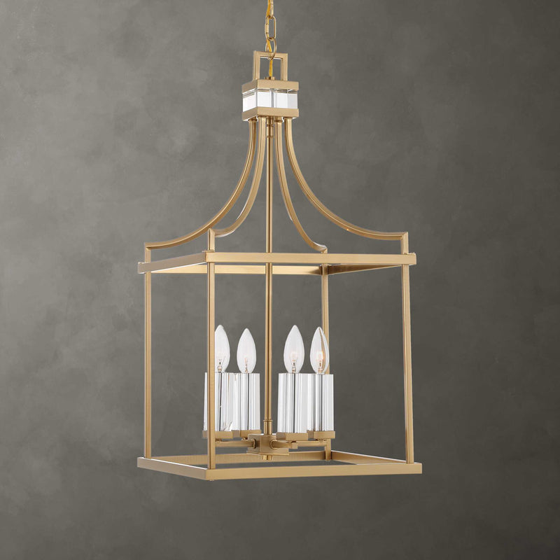 Uttermost 21644 Montreal 4 Light Brass Lantern Pendant