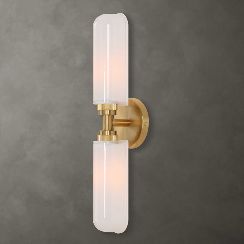 Uttermost 22607 Wellsville 2 Lt Brass Sconce