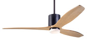 Modern Fan Company LeatherLuxe DC LED 54″ Dark Bronze Black Ceiling Fan with Maple Blades and Remote - ALCOVE LIGHTING