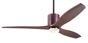 Modern Fan Company LeatherLuxe DC LED 54″ Dark Bronze Chocolate Ceiling Fan with Mahogany Blades and Remote - ALCOVE LIGHTING