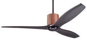 Modern Fan Company LeatherLuxe DC 54″ Dark Bronze Tan Ceiling Fan with Ebony Blades and Remote - ALCOVE LIGHTING