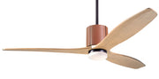 Modern Fan Company LeatherLuxe DC LED 54″ Dark Bronze Tan Ceiling Fan with Maple Blades and Remote - ALCOVE LIGHTING