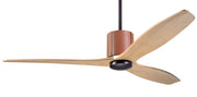 Modern Fan Company LeatherLuxe DC 54″ Dark Bronze Tan Ceiling Fan with Maple Blades and Remote - ALCOVE LIGHTING