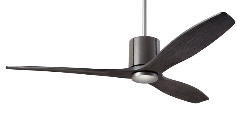 Modern Fan Company LeatherLuxe DC 54″ Graphite Gray Ceiling Fan with Ebony Blades and Remote - ALCOVE LIGHTING