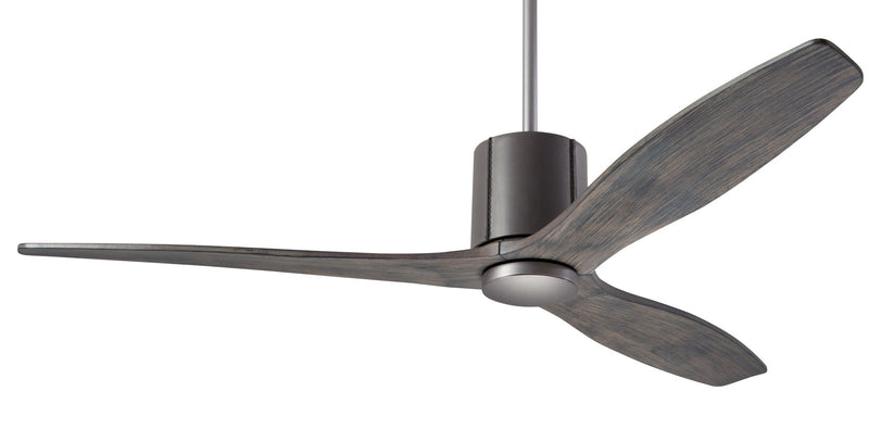 Modern Fan Company LeatherLuxe DC 54″ Graphite Gray Ceiling Fan with Graywash Blades and Remote - ALCOVE LIGHTING