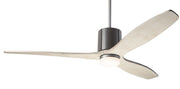 Modern Fan Company LeatherLuxe DC LED 54″ Graphite Gray Ceiling Fan with Whitewash Blades and Remote - ALCOVE LIGHTING