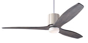 Modern Fan Company LeatherLuxe DC LED 54″ Gloss White Ceiling Fan with Graywash Blades and Remote - ALCOVE LIGHTING