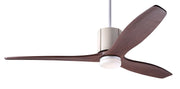 Modern Fan Company LeatherLuxe DC LED 54″ Gloss White Ceiling Fan with Mahogany Blades and Remote - ALCOVE LIGHTING