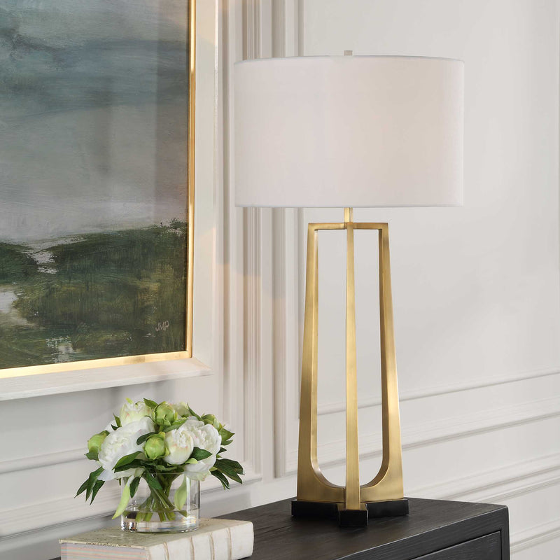 Uttermost 30345 Crossroads Brass Table Lamp
