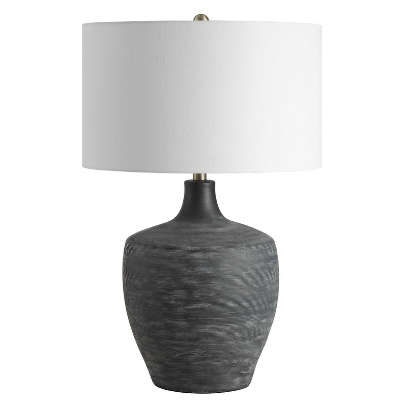 Uttermost 30367-1 Graphite Ribbed Table Lamp