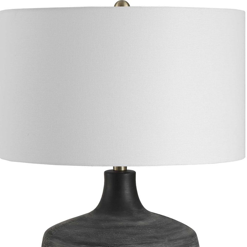 Uttermost 30367-1 Graphite Ribbed Table Lamp