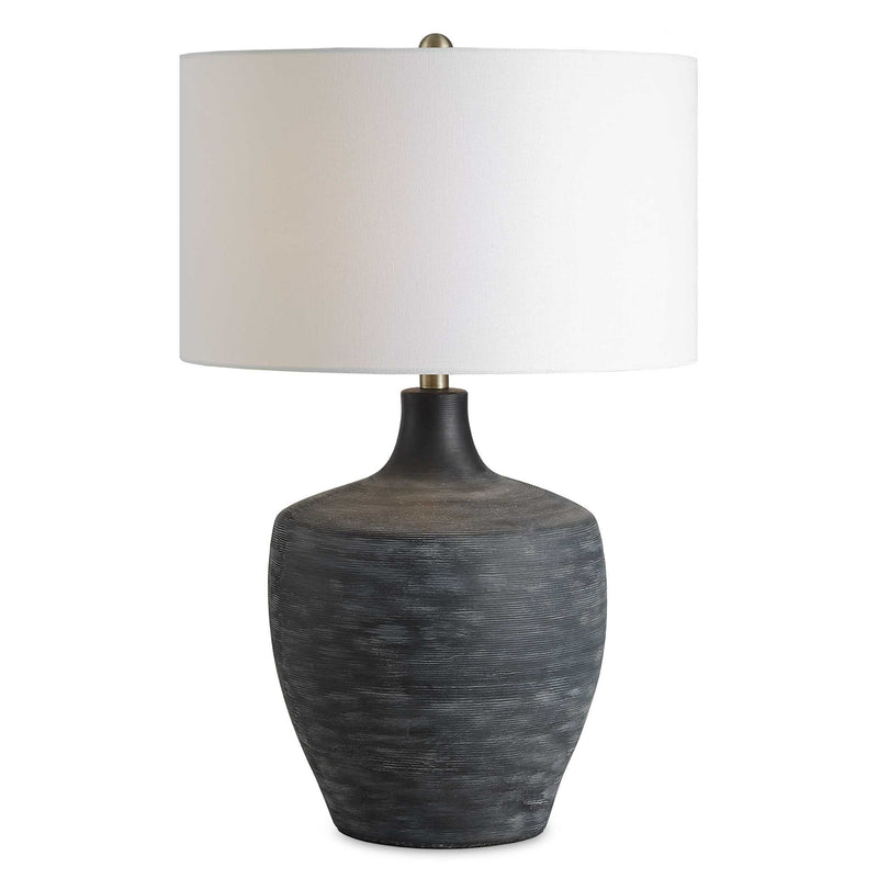 Uttermost 30367-1 Graphite Ribbed Table Lamp