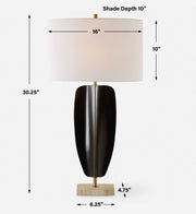 Uttermost 30384 Kure Black Table Lamp