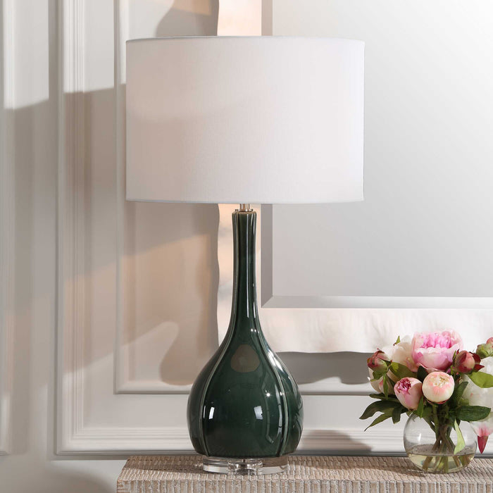 Uttermost 30395-1 Essex Green Glass Table Lamp