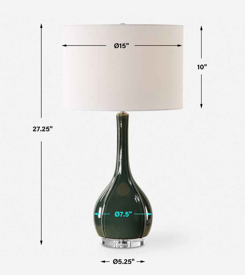 Uttermost 30395-1 Essex Green Glass Table Lamp