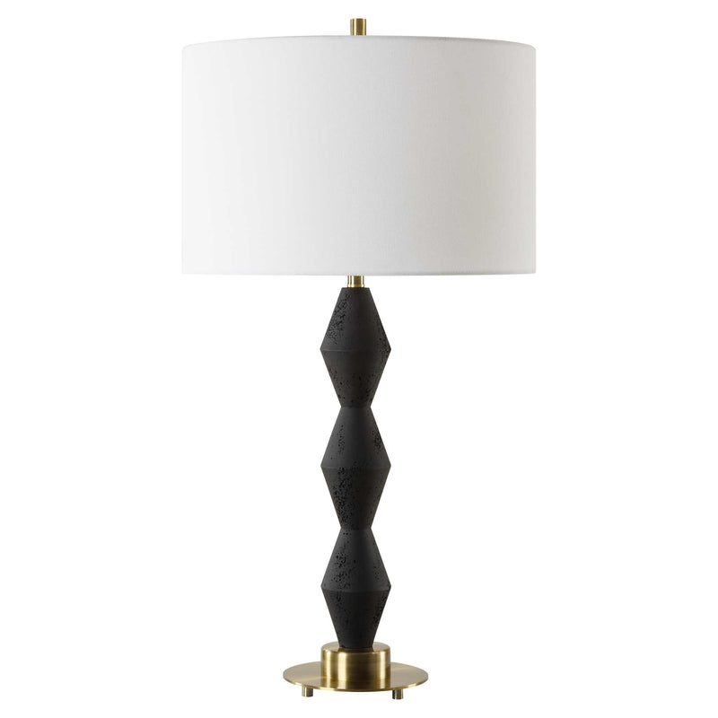 Uttermost 30348-1 Threefold Black Stone Table Lamp