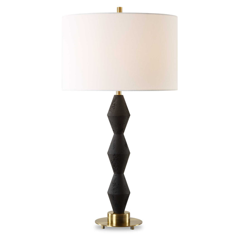 Uttermost 30348-1 Threefold Black Stone Table Lamp