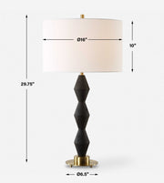 Uttermost 30348-1 Threefold Black Stone Table Lamp