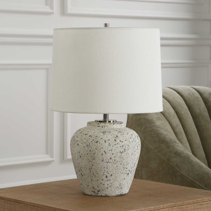 Uttermost 30369-1 Rupture Aged Ivory Table Lamp