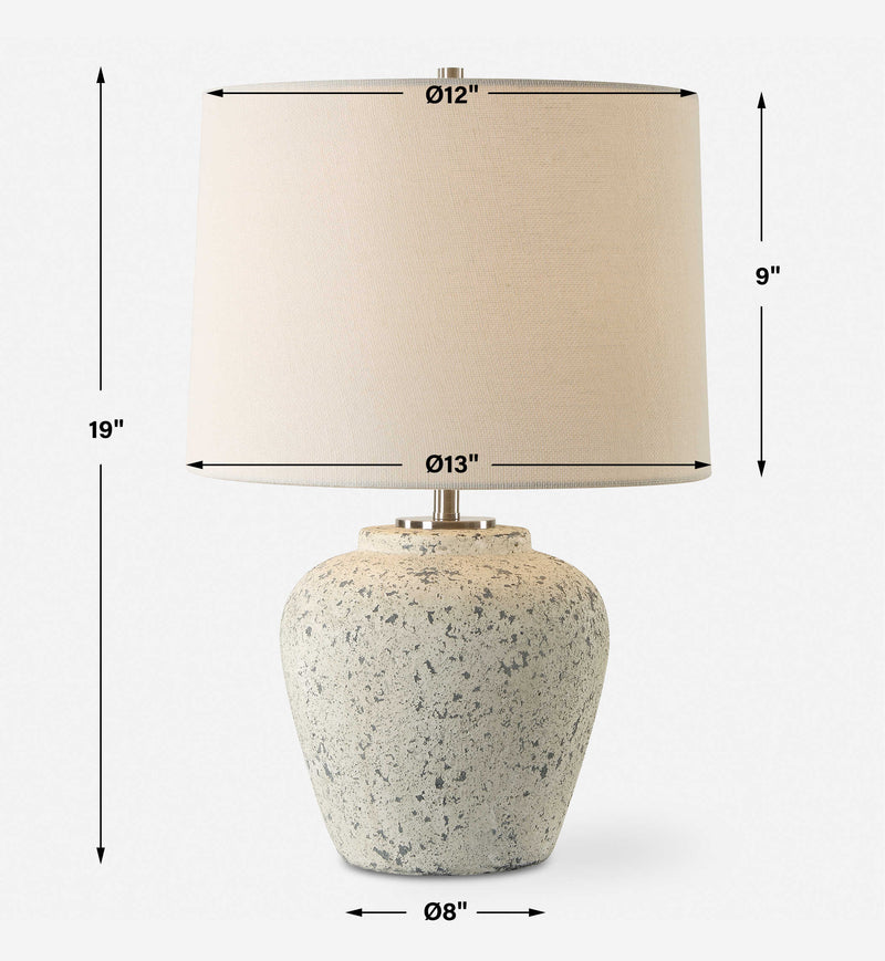 Uttermost 30369-1 Rupture Aged Ivory Table Lamp