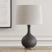 Uttermost 30373 Rimini Black Glaze Table Lamp