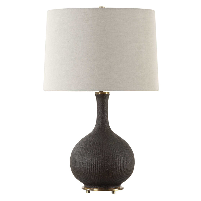Uttermost 30373 Rimini Black Glaze Table Lamp