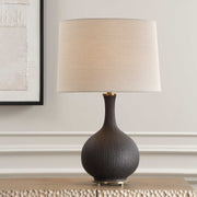 Uttermost 30373 Rimini Black Glaze Table Lamp