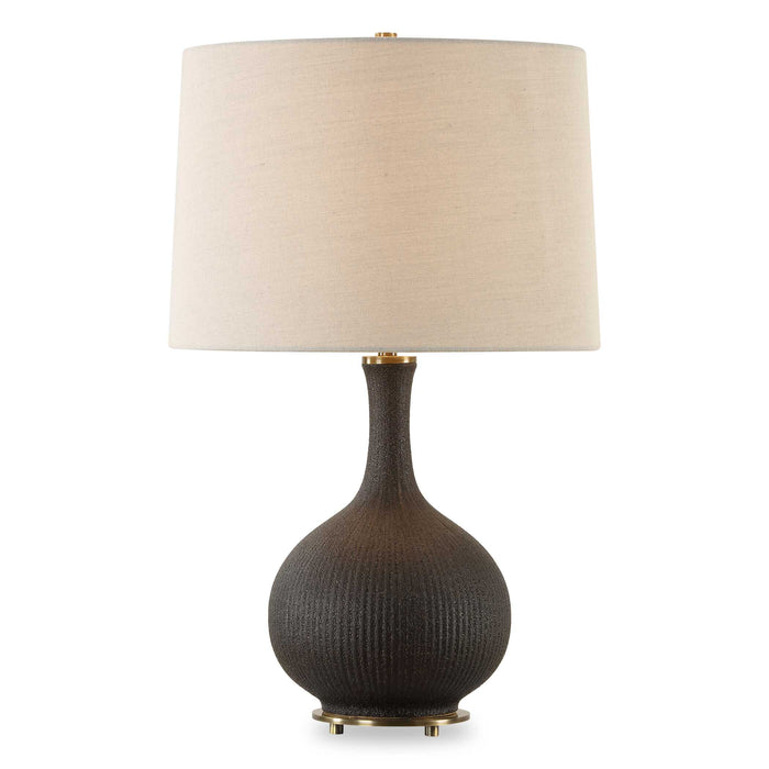 Uttermost 30373 Rimini Black Glaze Table Lamp