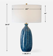 Uttermost 30377-1 Bixby Blue Table Lamp