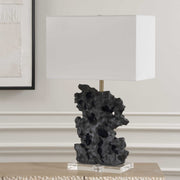 Uttermost 30386-1 Basalt Black Stone Table Lamp