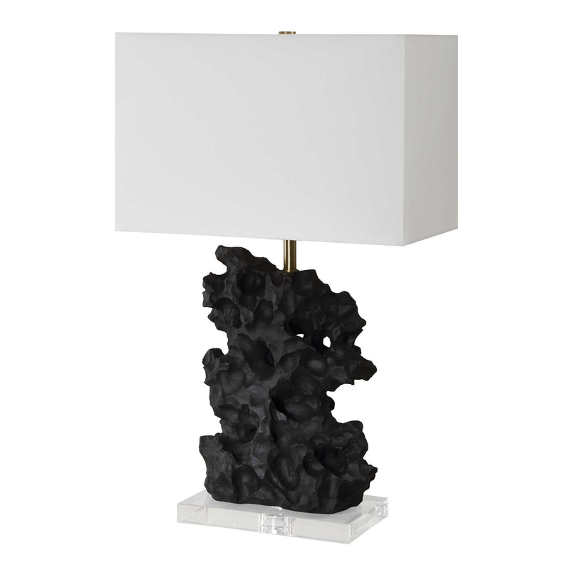 Uttermost 30386-1 Basalt Black Stone Table Lamp