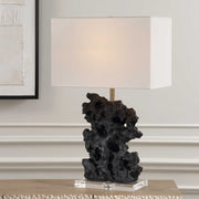 Uttermost 30386-1 Basalt Black Stone Table Lamp