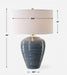 Uttermost 30359 Moher Glossy Blue Table Lamp